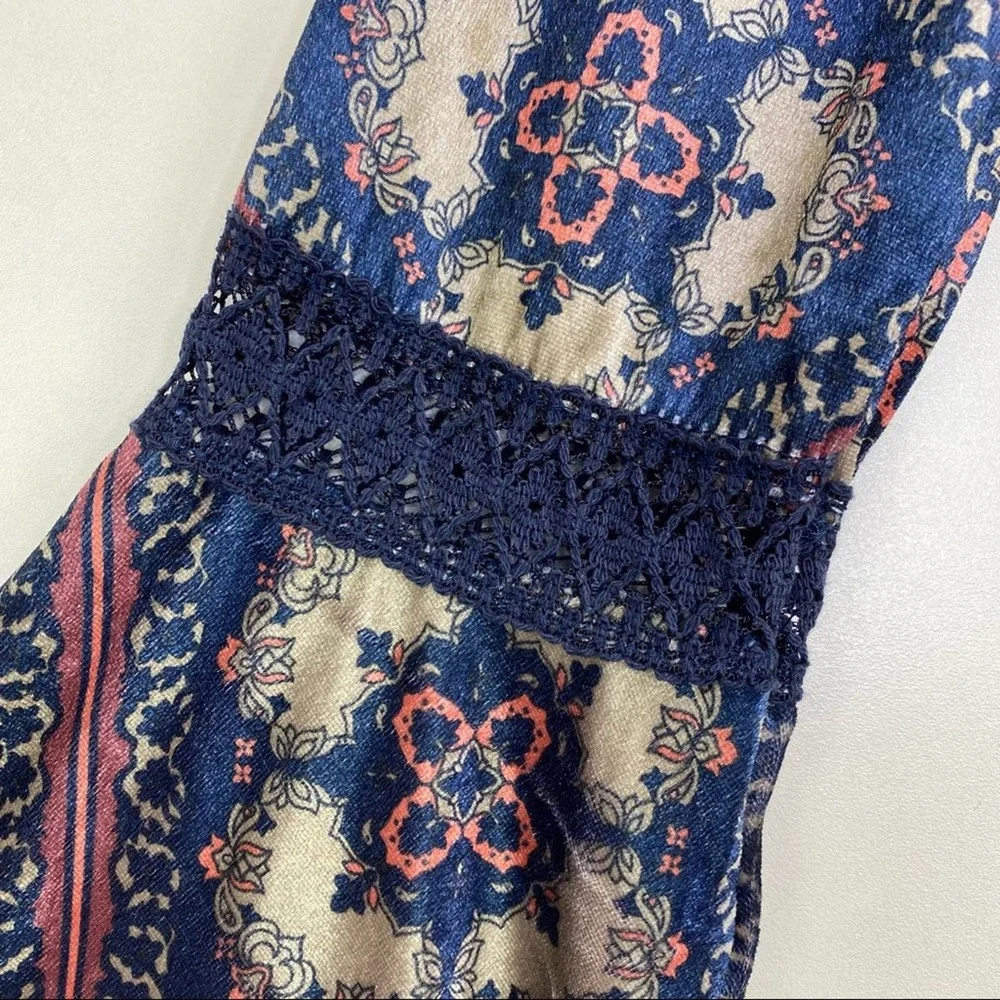 Band of Gypsies Velvet Crop Top Trumpet Sleeves